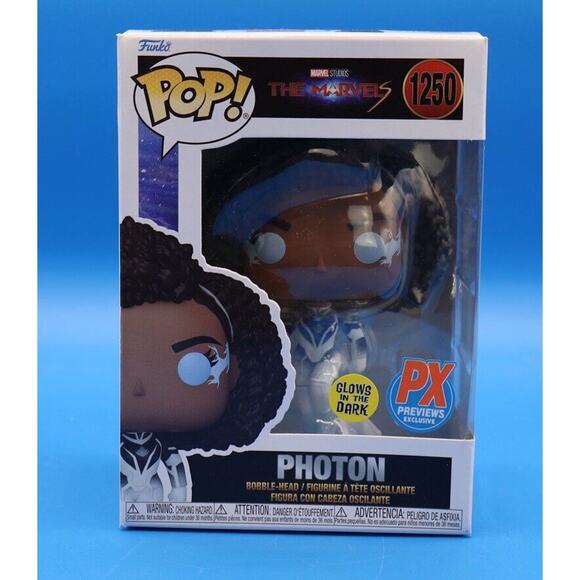 Funko Pop! Marvel The Marvels Photon PX Exclusive Vinyl Figure GITD - Picture 1 of 6